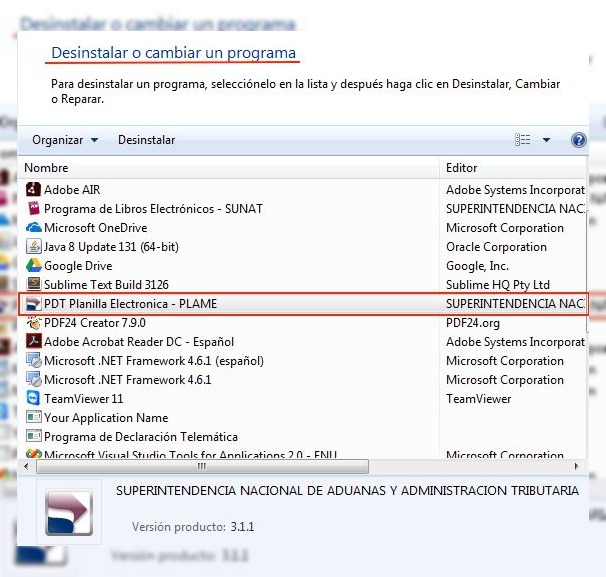 Descargar o Actualizar PDT PLAME 2020