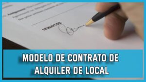 modelo de contrato de alquiler de local perú