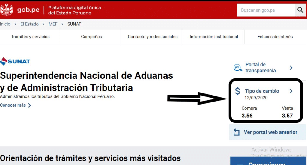 Cómo ver tipo de cambio del dólar en SUNAT online ↓↓